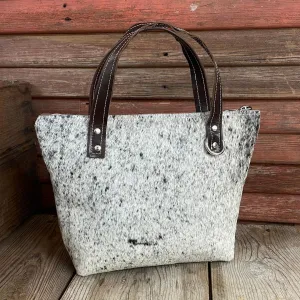 044 Feed Bag - B&W Speckle w/ Mahogany Brands