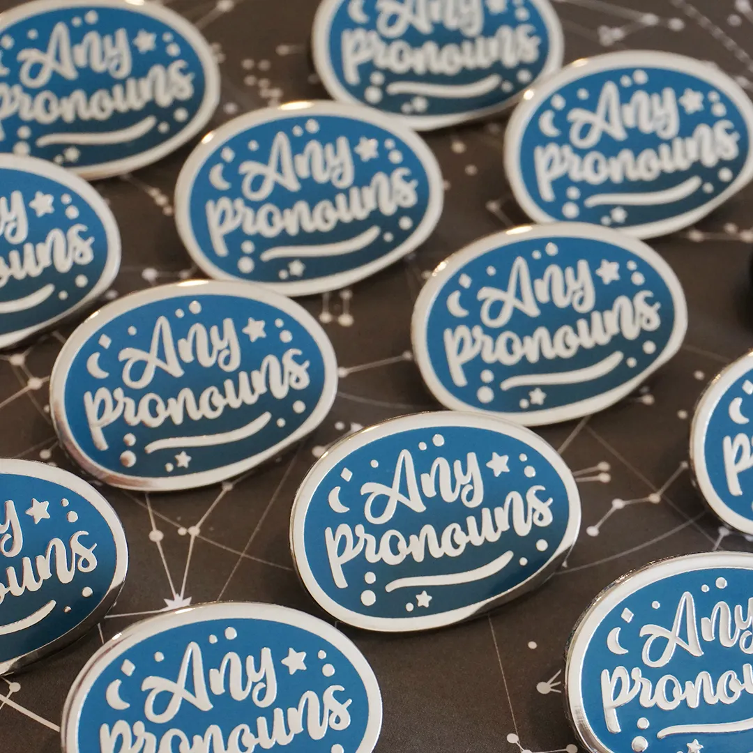 Any Pronouns (Silver) | Enamel Pin