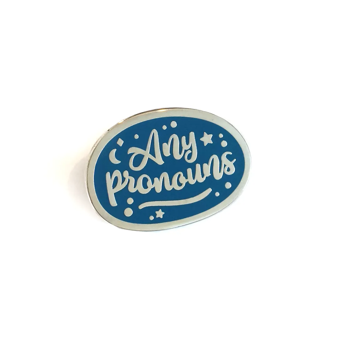 Any Pronouns (Silver) | Enamel Pin