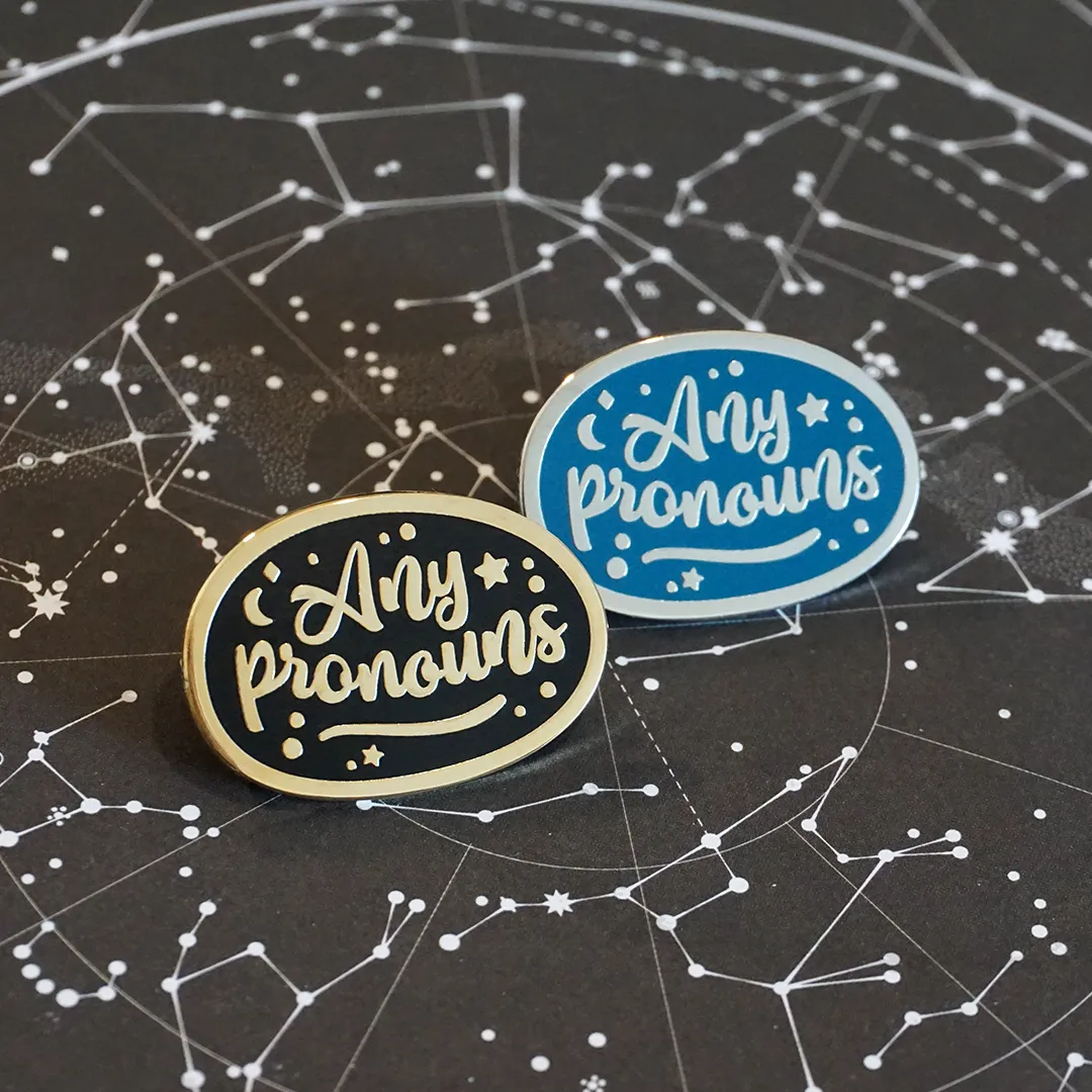 Any Pronouns (Silver) | Enamel Pin