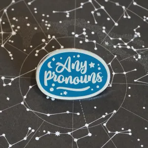 Any Pronouns (Silver) | Enamel Pin