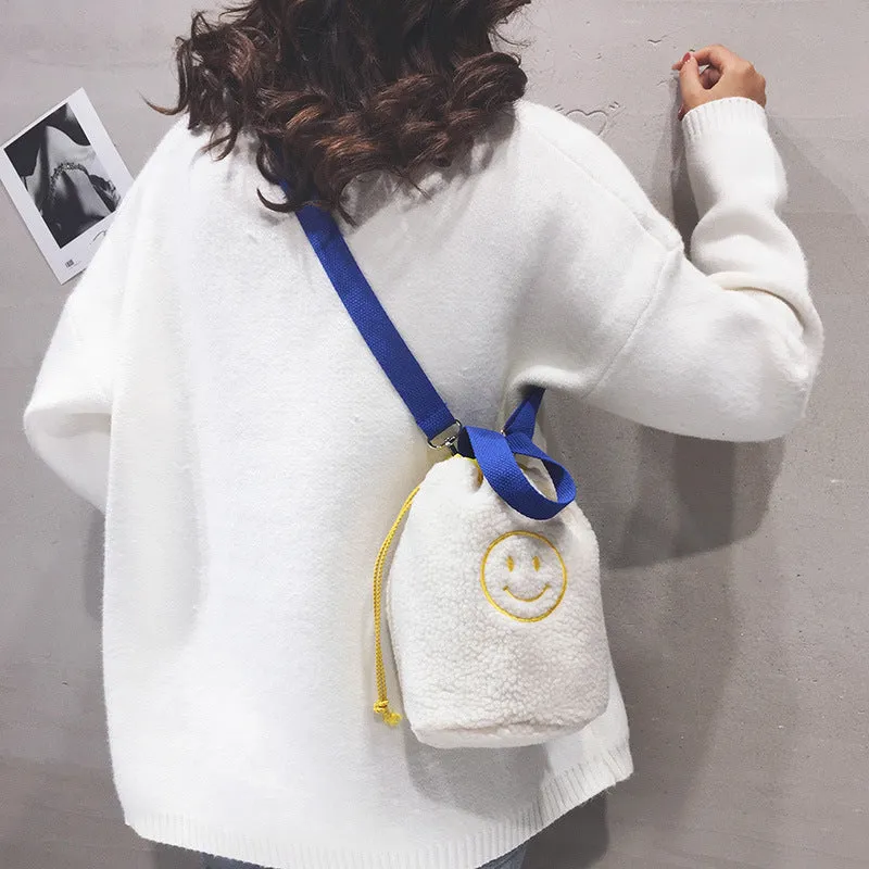 Beautiful Classy Cute Simple Smiley Face Shoulder Bags
