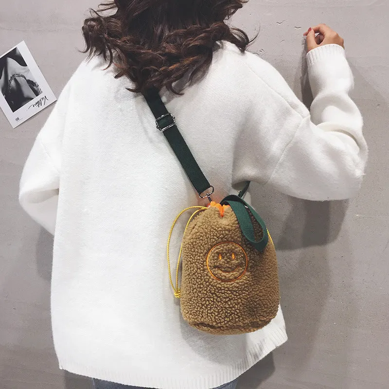 Beautiful Classy Cute Simple Smiley Face Shoulder Bags