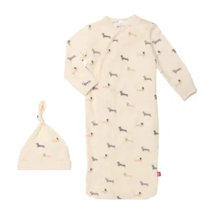 Beenie Von Weinie Modal Magnetic Cozy Sleeper Gown   Hat Set