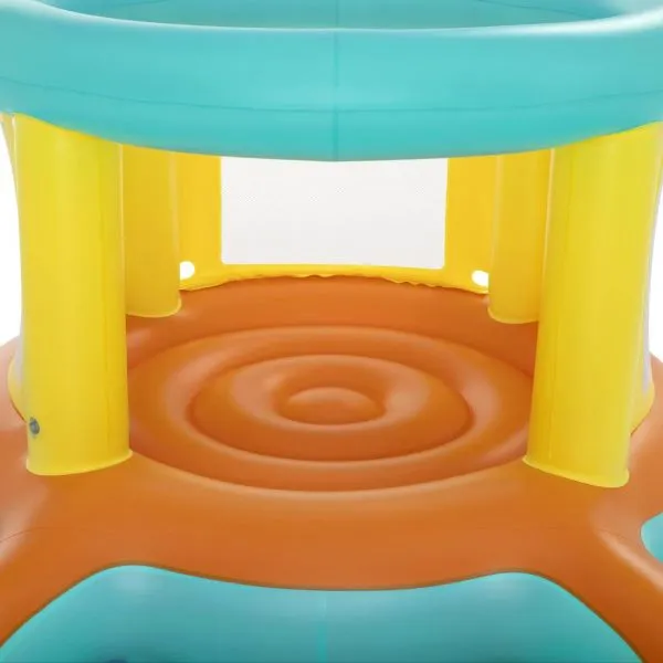 Bestway 7'10" X 56" X 40"/2.39M X 1.42M X 1.02M Jumptopia Bouncer And Play Pool (Contents:One bouncer, four foot pins,heavy-duty repair patch)