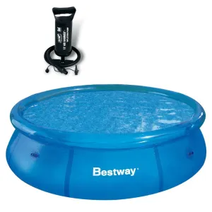 Bestway 8ft x 26" Fast Set Pool With Bestway 12" Air Hammer - Inflation Pump
