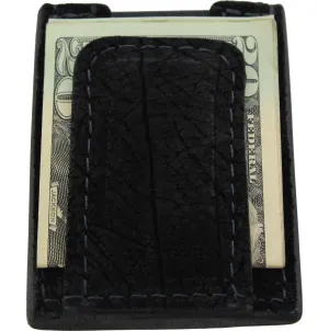 Black Hippopotamus Money Clip Wallet With Credit Card Slots