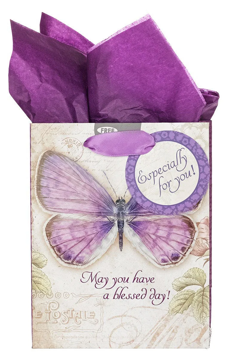 Blessed Day Butterfly Small Gift Bag