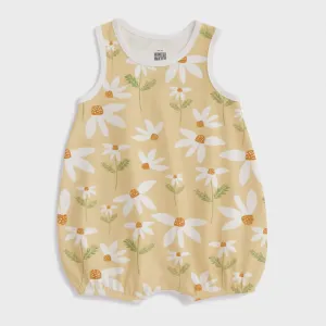 Bubble Romper - Yellow Daisies