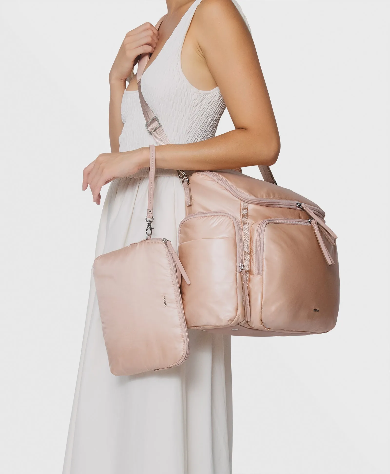 Caraa Baby Bag | Large in Blush Nylon