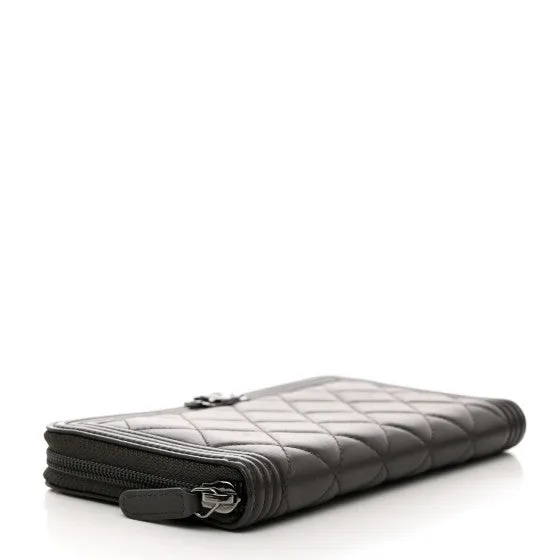 Chanel Boy Zip Around Wallet