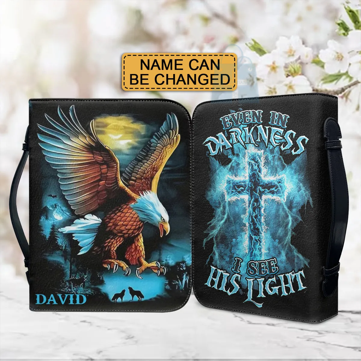 Christianartbag Bible Cover, Eagle Custom Name Bible Cover, Personalized Bible Cover, Eagle Bible Cover, Father Days Gifts, CAB01291223.