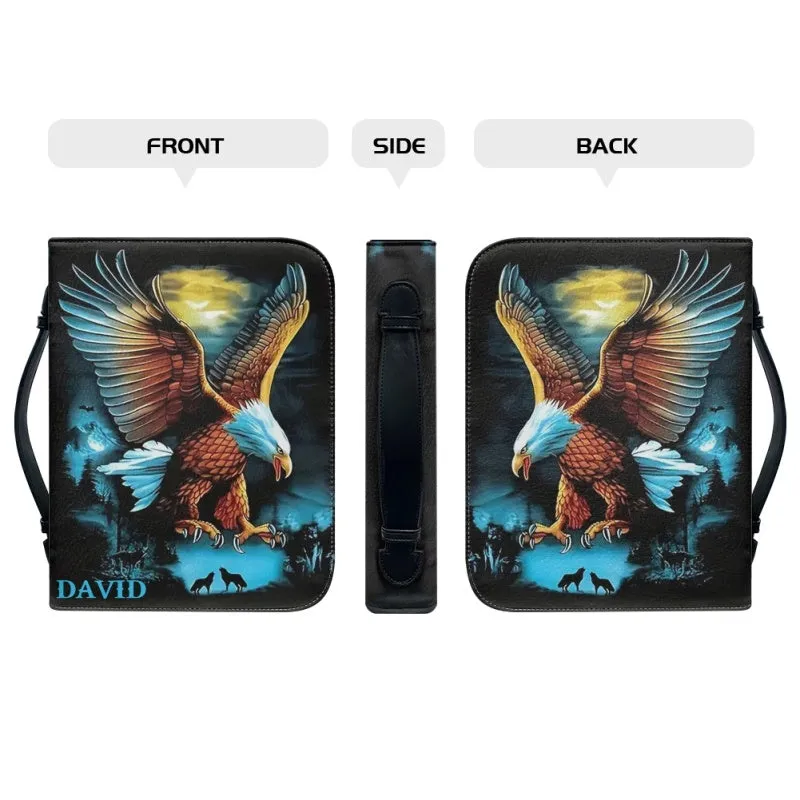 Christianartbag Bible Cover, Eagle Custom Name Bible Cover, Personalized Bible Cover, Eagle Bible Cover, Father Days Gifts, CAB01291223.
