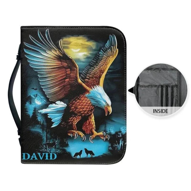 Christianartbag Bible Cover, Eagle Custom Name Bible Cover, Personalized Bible Cover, Eagle Bible Cover, Father Days Gifts, CAB01291223.