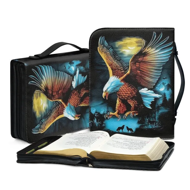 Christianartbag Bible Cover, Eagle Custom Name Bible Cover, Personalized Bible Cover, Eagle Bible Cover, Father Days Gifts, CAB01291223.