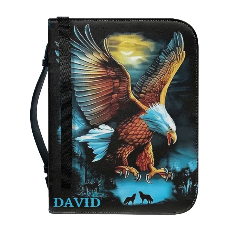 Christianartbag Bible Cover, Eagle Custom Name Bible Cover, Personalized Bible Cover, Eagle Bible Cover, Father Days Gifts, CAB01291223.