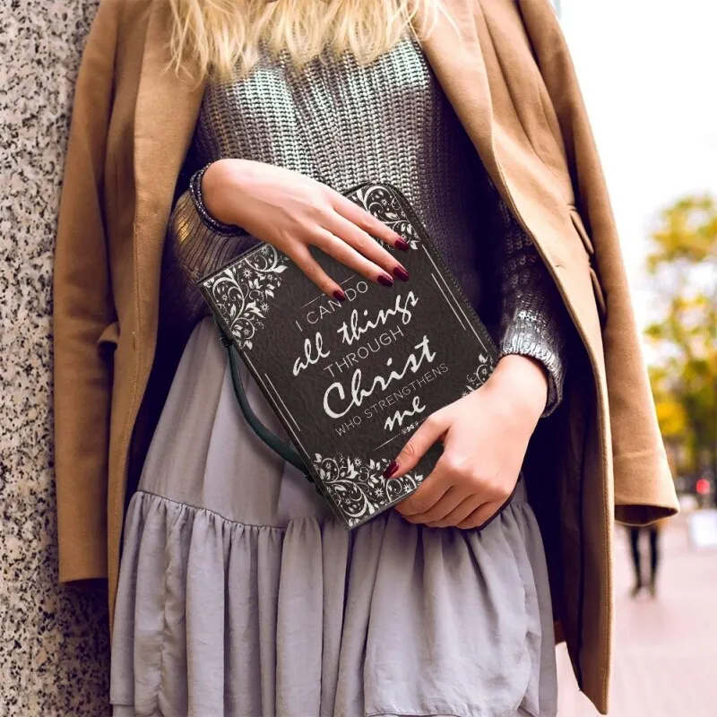 Christianartbag Bible Cover, I Can Do All Things Through Christ Bible Cover, Personalized Bible Cover, Gifts For Women, Christmas Gift, CABBBCV01080823.