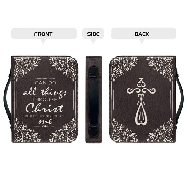 Christianartbag Bible Cover, I Can Do All Things Through Christ Bible Cover, Personalized Bible Cover, Gifts For Women, Christmas Gift, CABBBCV01080823.