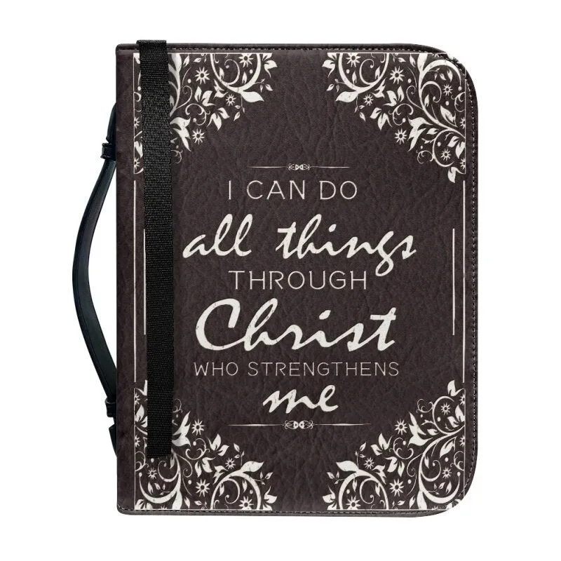 Christianartbag Bible Cover, I Can Do All Things Through Christ Bible Cover, Personalized Bible Cover, Gifts For Women, Christmas Gift, CABBBCV01080823.