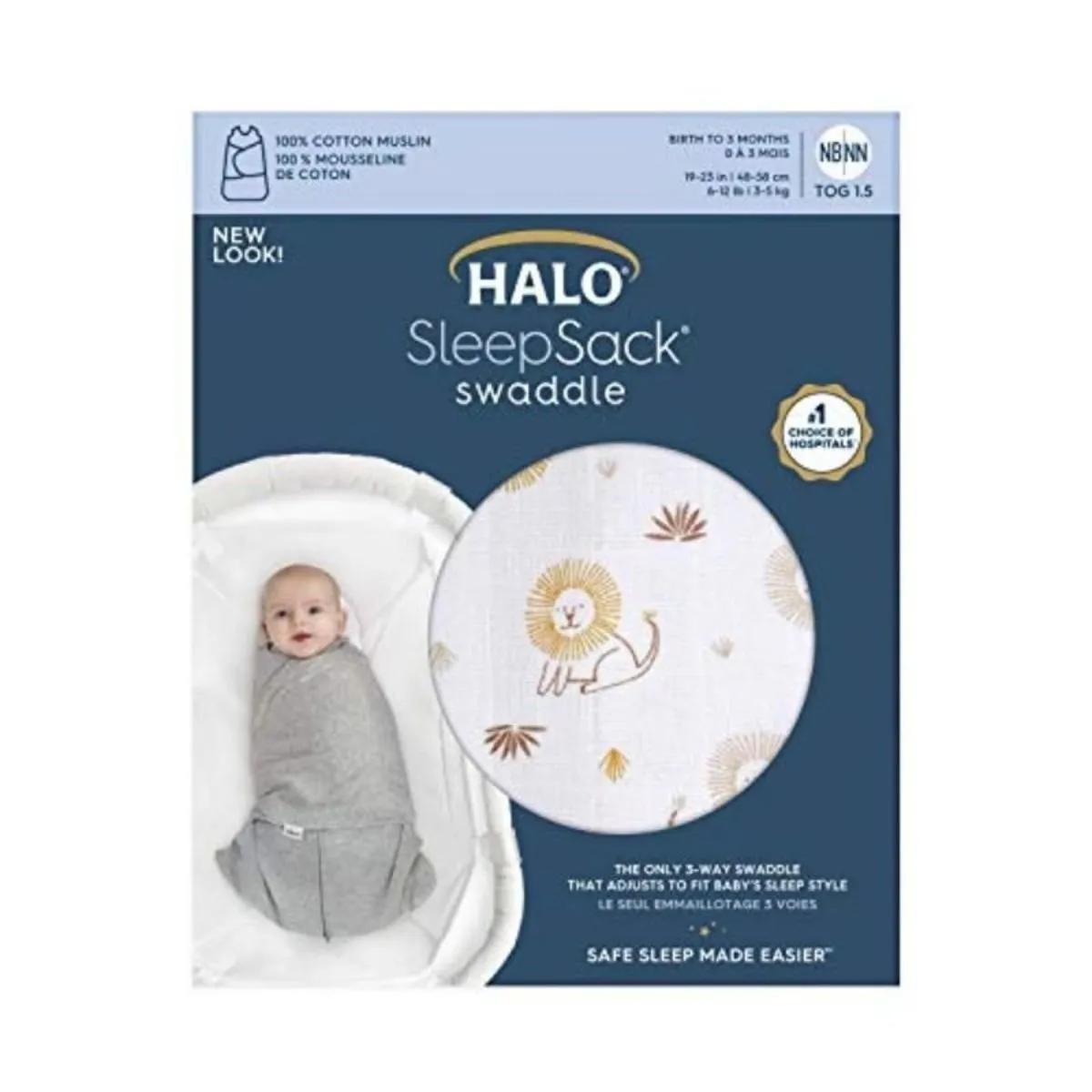 Cotton Swaddle Sleepsack 1.5 Tog