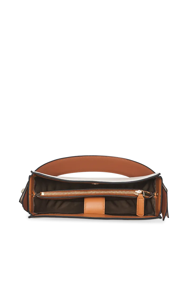Crescent Vegan Leather Shoulder Bag