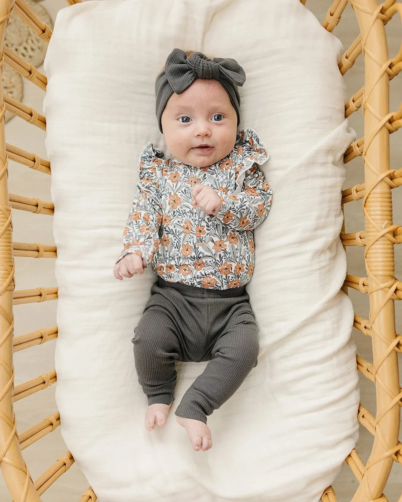 Dainty Meadow Ruffle Sleeve Bamboo Bodysuit