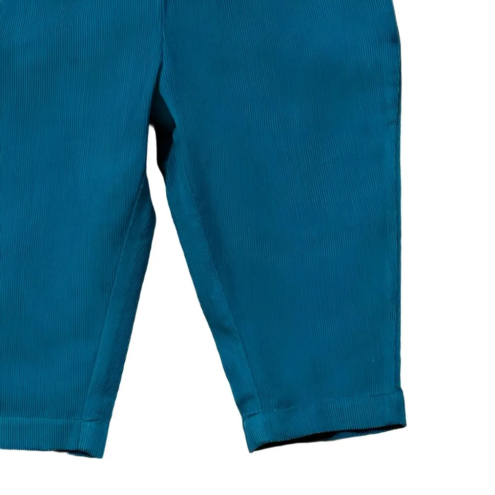 Deep Blue Corduroy Pull On Trousers
