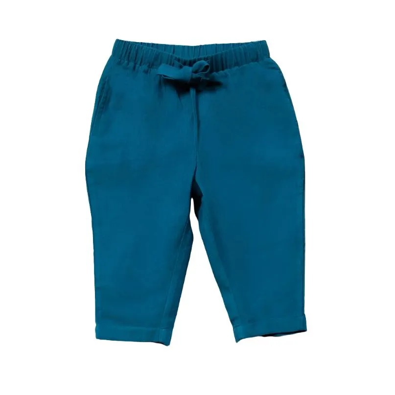 Deep Blue Corduroy Pull On Trousers