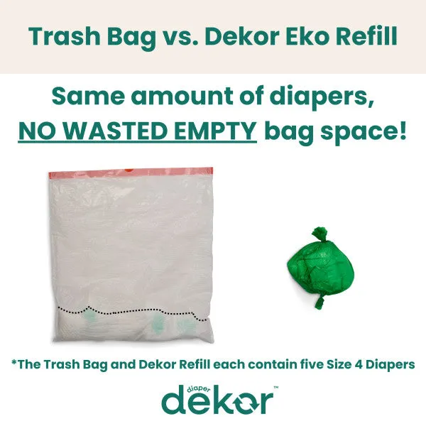 Dekor Eko Plus Hands-Free Diaper Pail (White)