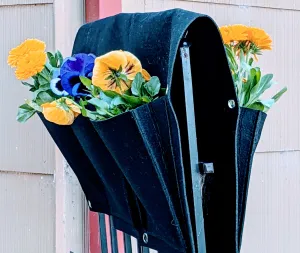 Delectable Garden Cloth 6 Pocket Saddlebag Hanging Vertical Garden Fence Bag Planter  Hangs down both sides of your fence!