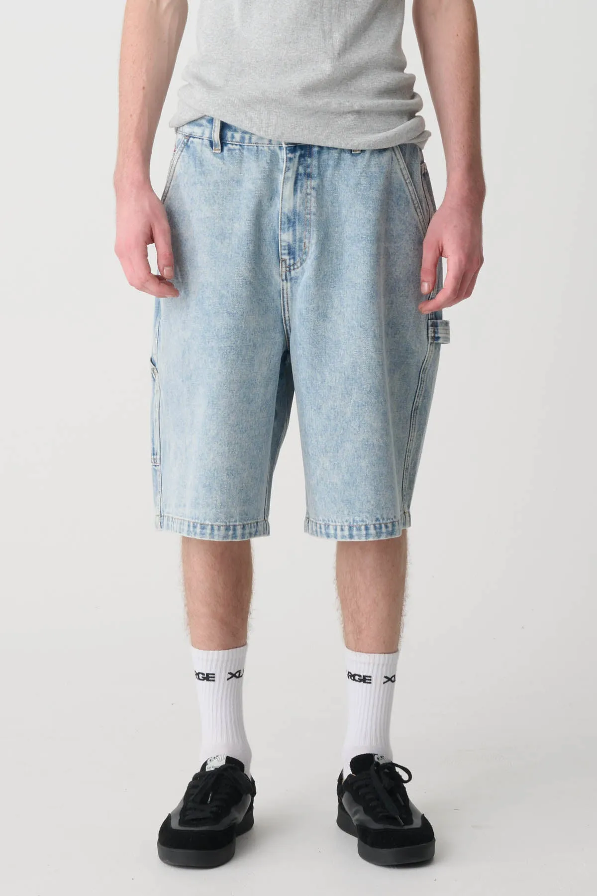 DENIM WORK SHORT - BLEACH INDIGO