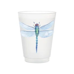Dragonfly Frosted Cups | Set of 6