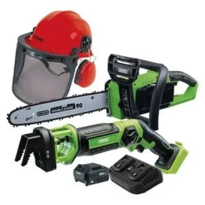 Draper D20 Cordless Garden Saw Kit With Forestry Helmet Dr-99763