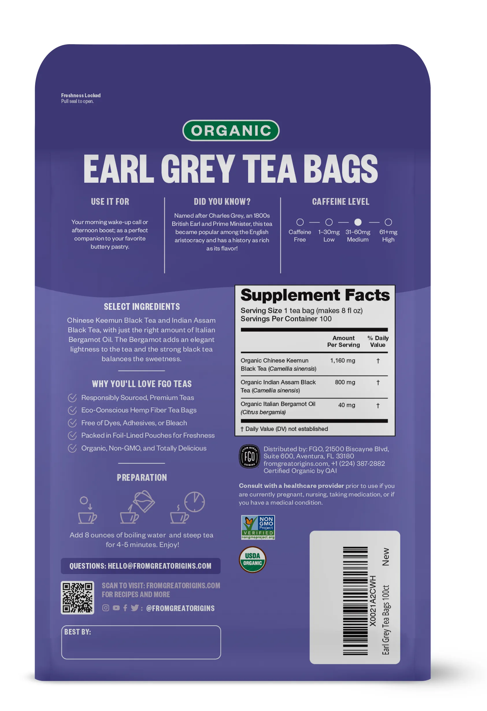Earl Grey Tea Bags