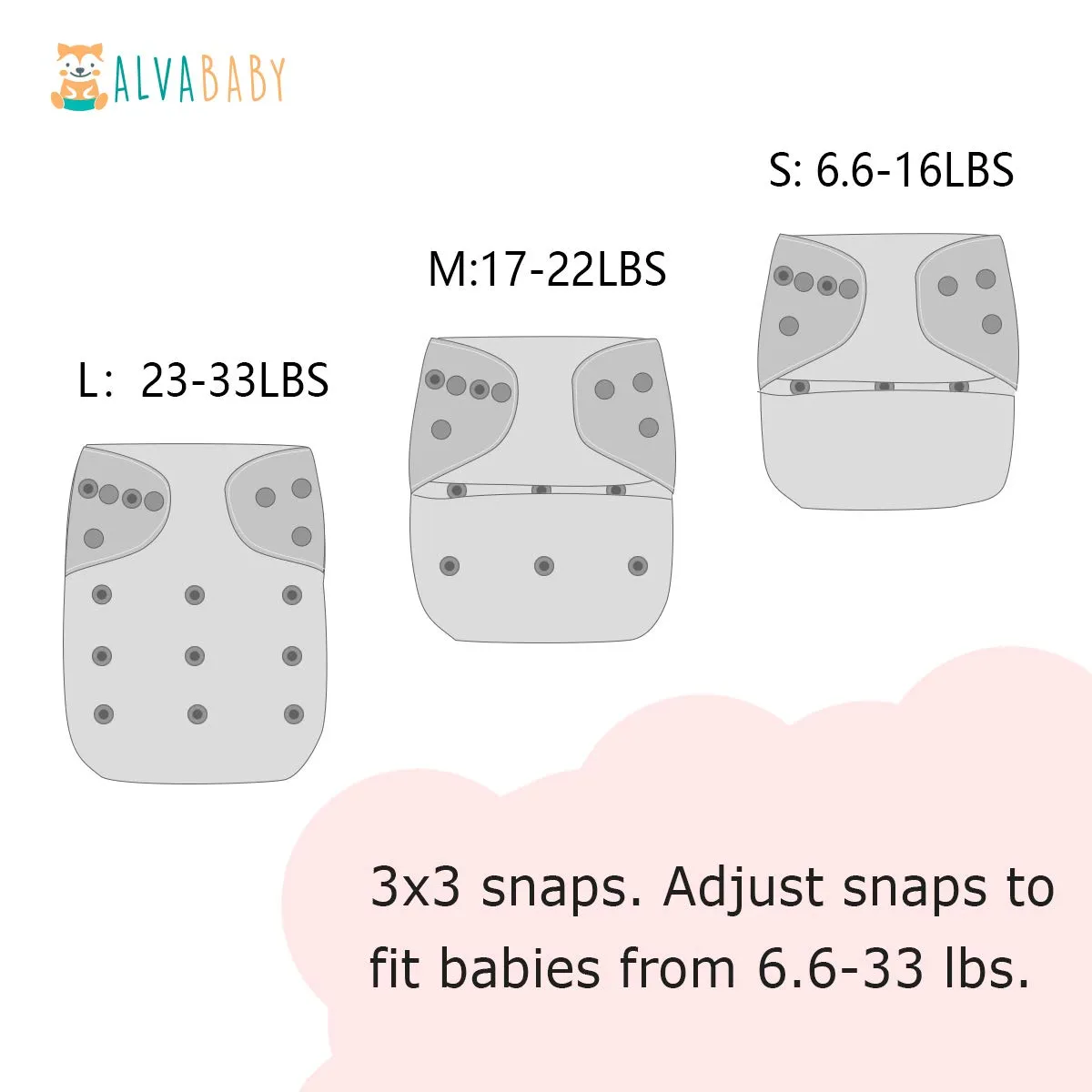 Eco-friendly Baby Cloth Diapers with Inserts (Adjustable, Washable and Reusable Diapers)