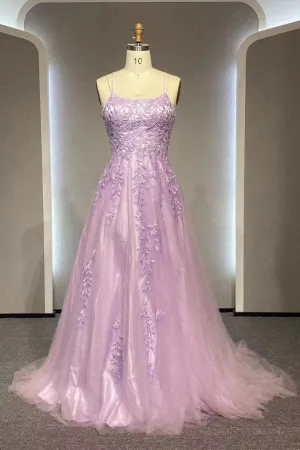 Elegant A-line Lace Appliques Prom Dress Sweet 16 Party Gown