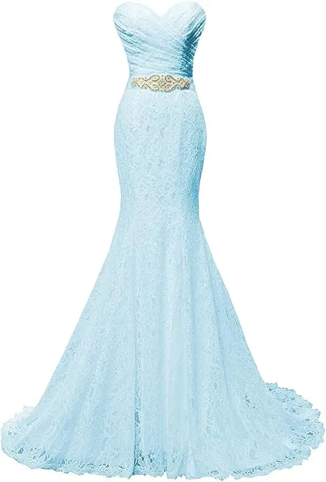 Elegant Mermaid Bridal Gown Sweetheart Lace up Back Wedding Dresses