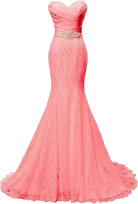 Elegant Mermaid Bridal Gown Sweetheart Lace up Back Wedding Dresses