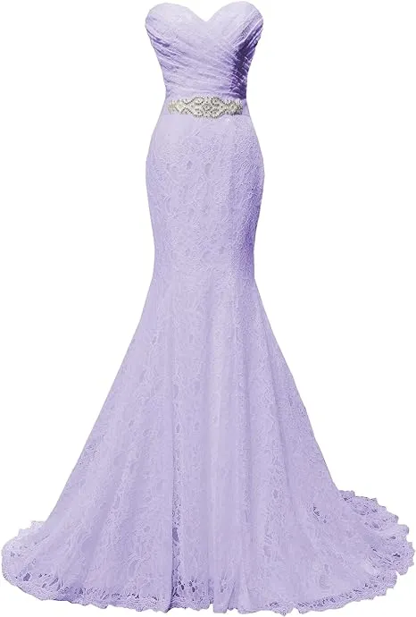 Elegant Mermaid Bridal Gown Sweetheart Lace up Back Wedding Dresses