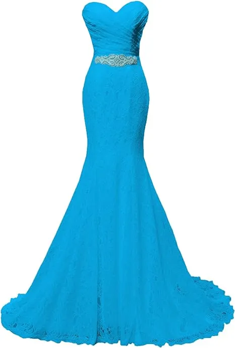 Elegant Mermaid Bridal Gown Sweetheart Lace up Back Wedding Dresses