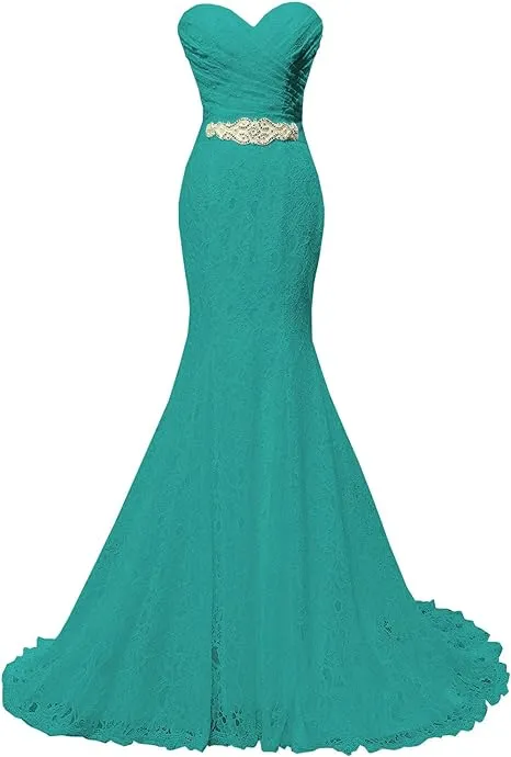 Elegant Mermaid Bridal Gown Sweetheart Lace up Back Wedding Dresses