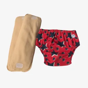 Fabric Diaper | Super Star | Elastic Waist | Pull Up/Underwear Style | With 2 Diaper Pads Free