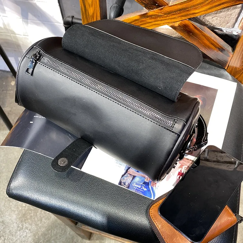 Faux Leather Men's Single Shoulder Bag Small Messenger Bag