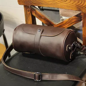 Faux Leather Men's Single Shoulder Bag Small Messenger Bag