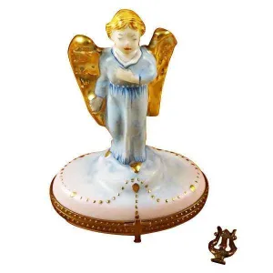 Gabriel Angel with Harp limoges box