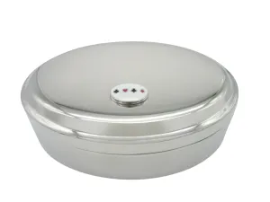 Gambling Card Suits Pendant Oval Trinket Jewelry Box