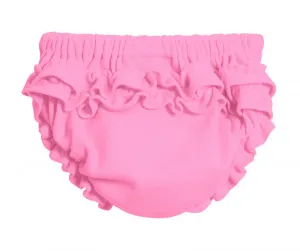 Girls Soft Cotton Ruffle Diaper Cover | Bubblegum