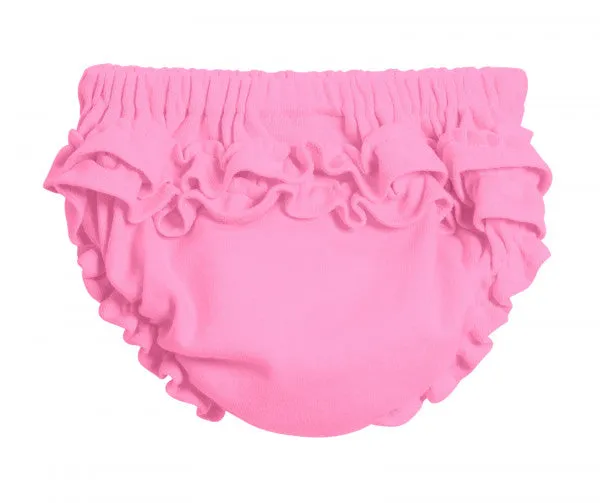 Girls Soft Cotton Ruffle Diaper Cover | Bubblegum