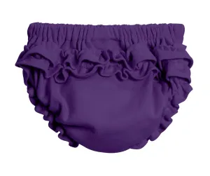 Girls Soft Cotton Ruffle Diaper Cover | Purple