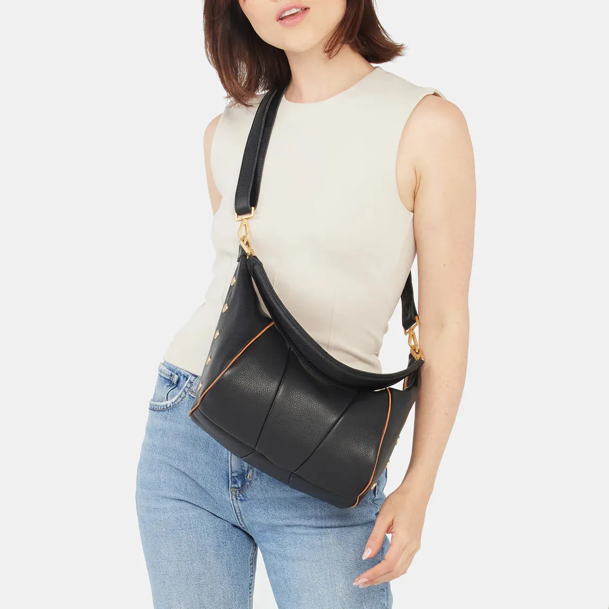 Hammitt Morgan North End Brushed Gold Leather Crossbody